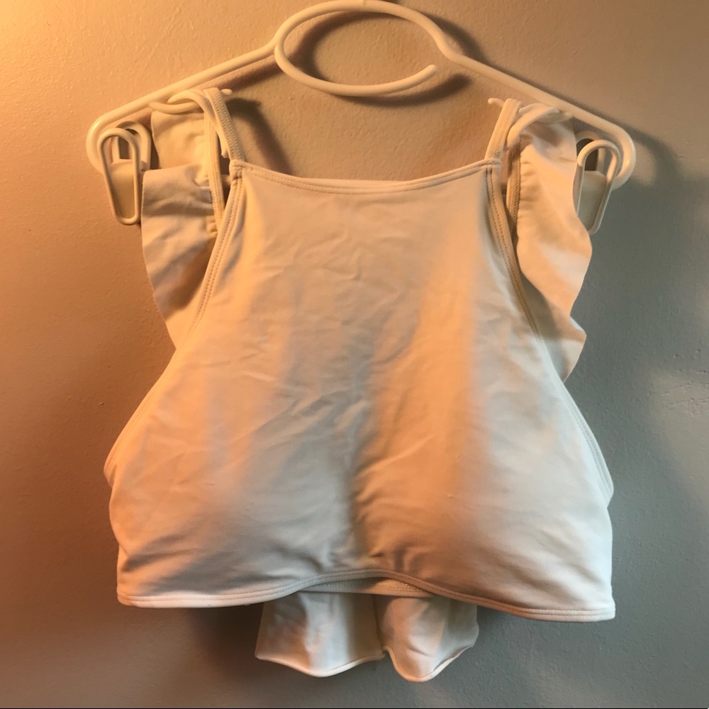 white swimsuit top